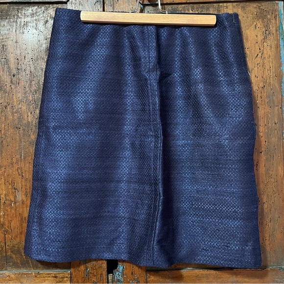 Prada 100% Silk Blue Woven Skirt - Picture 1 of 8